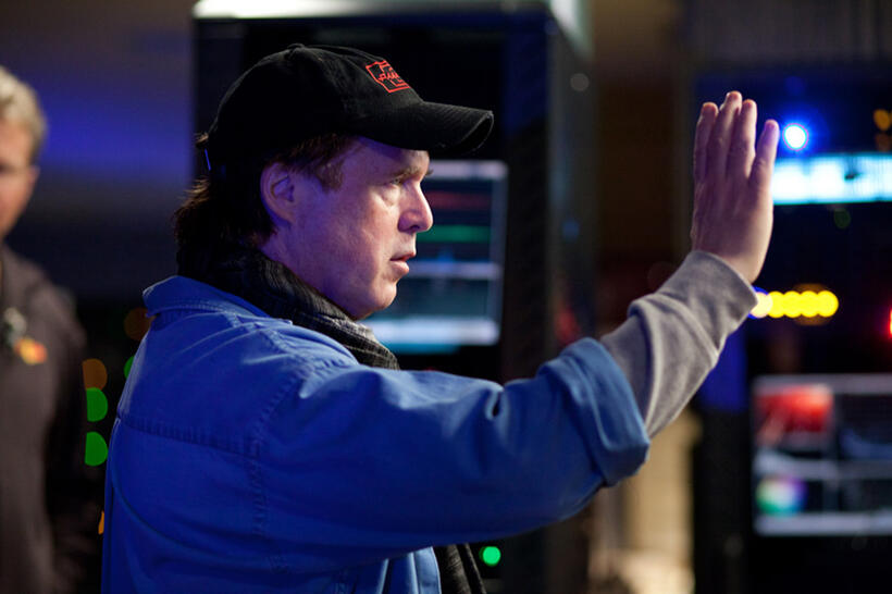 Director Brad Bird on the set of "Mission: Impossible - Ghost Protocol."