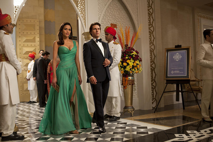 Paula Patton and Tom Cruise in "Mission: Impossible - Ghost Protocol."