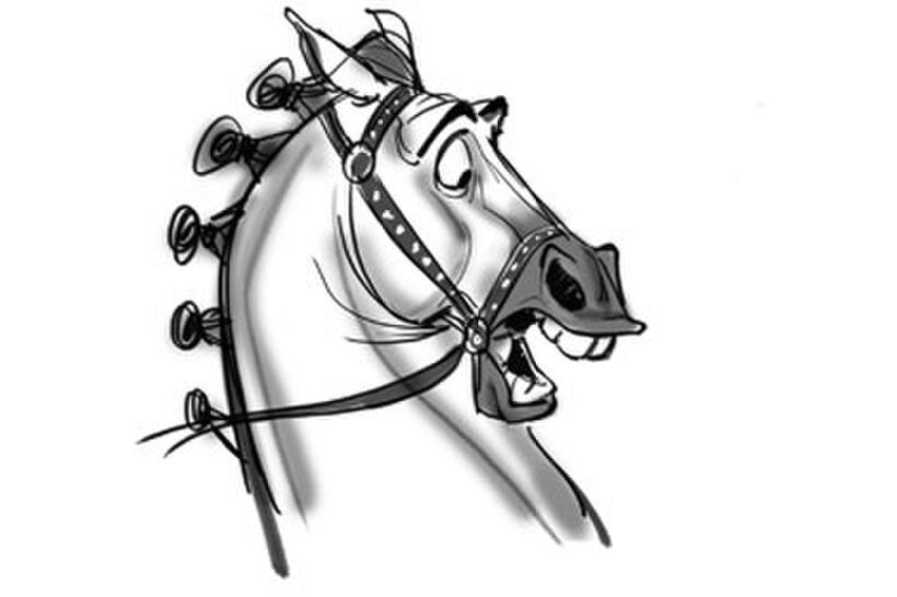 Concept art of Maximus from "Tangled 3D"