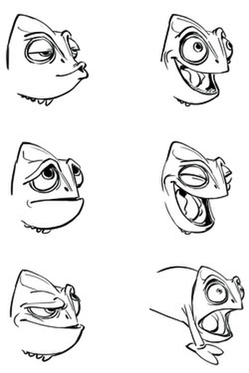 Concept art of Pascal from "Tangled 3D"