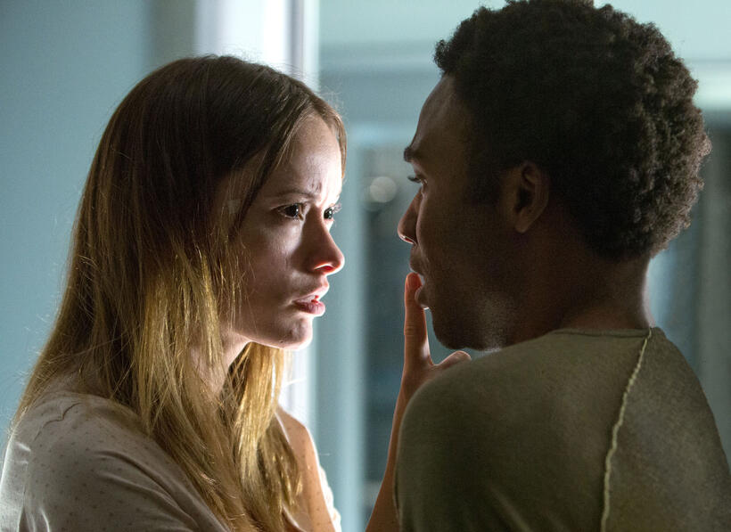 Olivia Wilde and Donald Glover in "The Lazarus Effect."