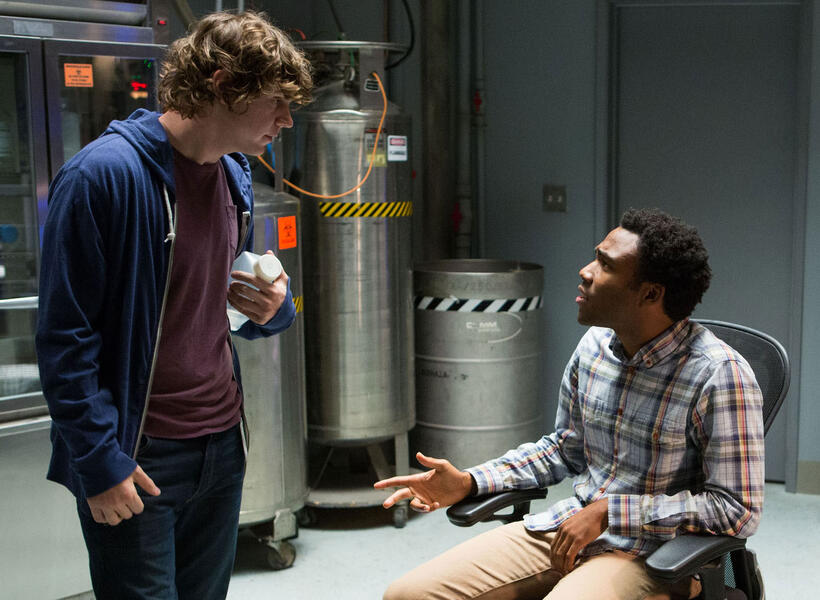Evan Peters and Donald Glover in "The Lazarus Effect."