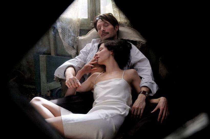 Mads Mikkelsen as Igor Stravinsky and Anna Mouglalis as Coco Chanel in "Coco Chanel & Igor Stravinsky."