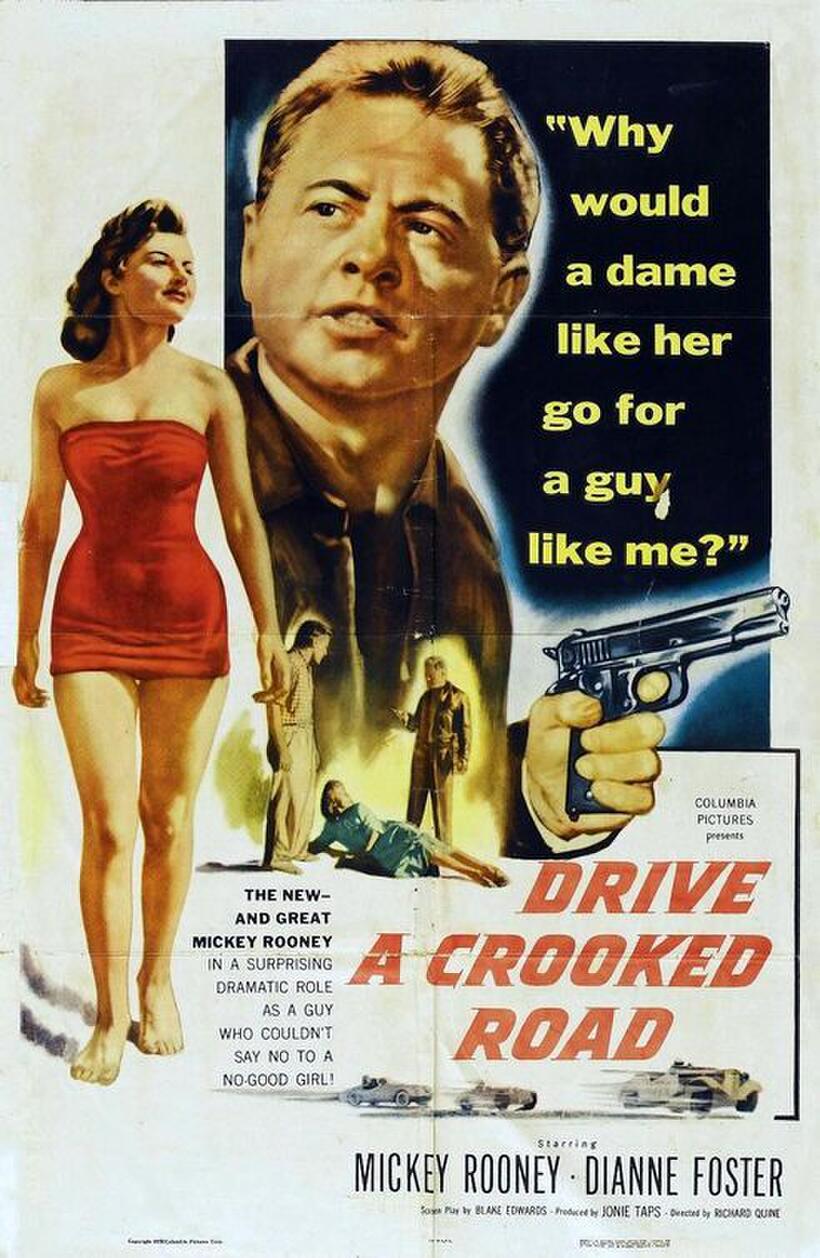 Poster art for "Drive a Crooked Road."