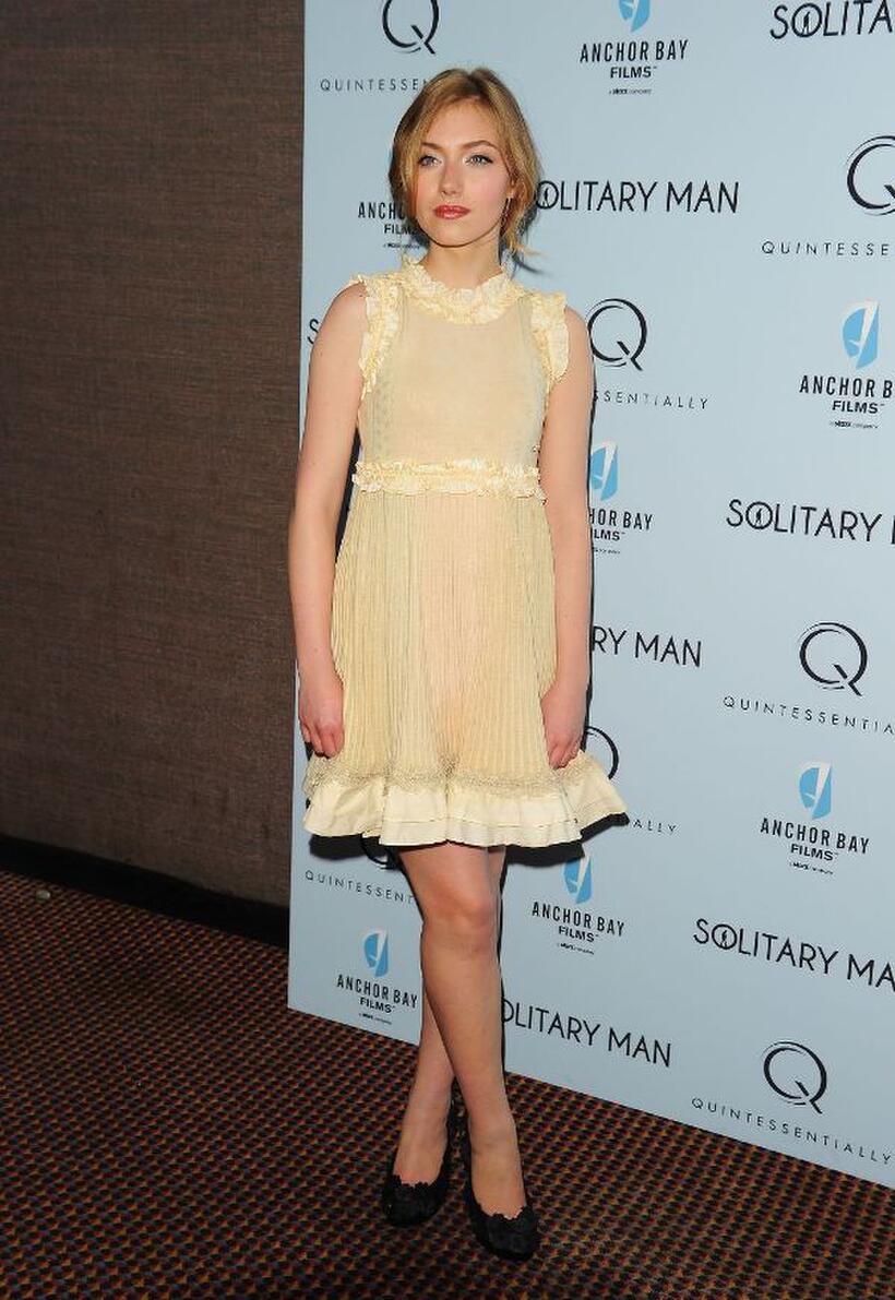 Imogen Poots at the New York premiere of "Solitary Man."