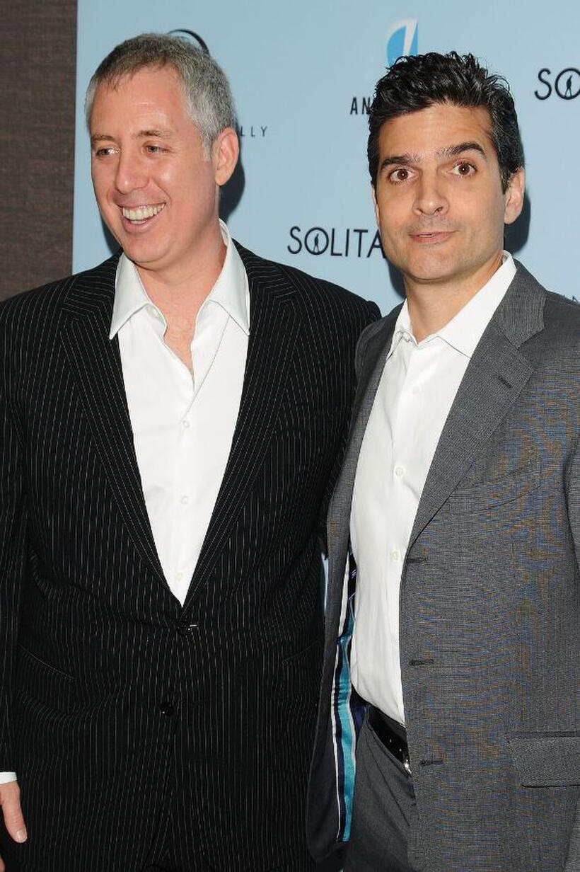 Brian Koppelman and David Levien at the New York premiere of "Solitary Man."