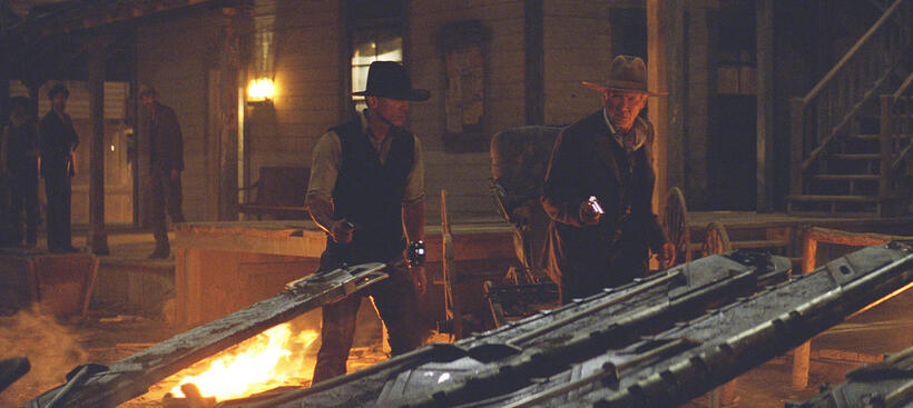 Daniel Craig as Zeke Jackson and Harrison Ford as Colonel Dolarhyde in "Cowboys & Aliens."