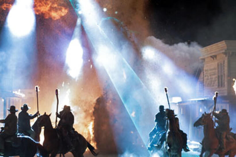 A scene from "Cowboys and Aliens"