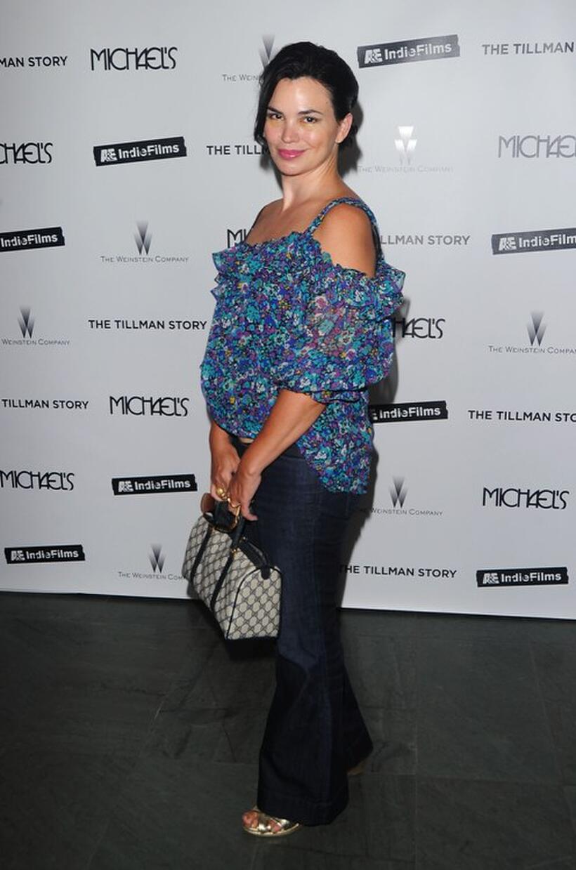 Karen Duffy at the New York premiere of "The Tillman Story."