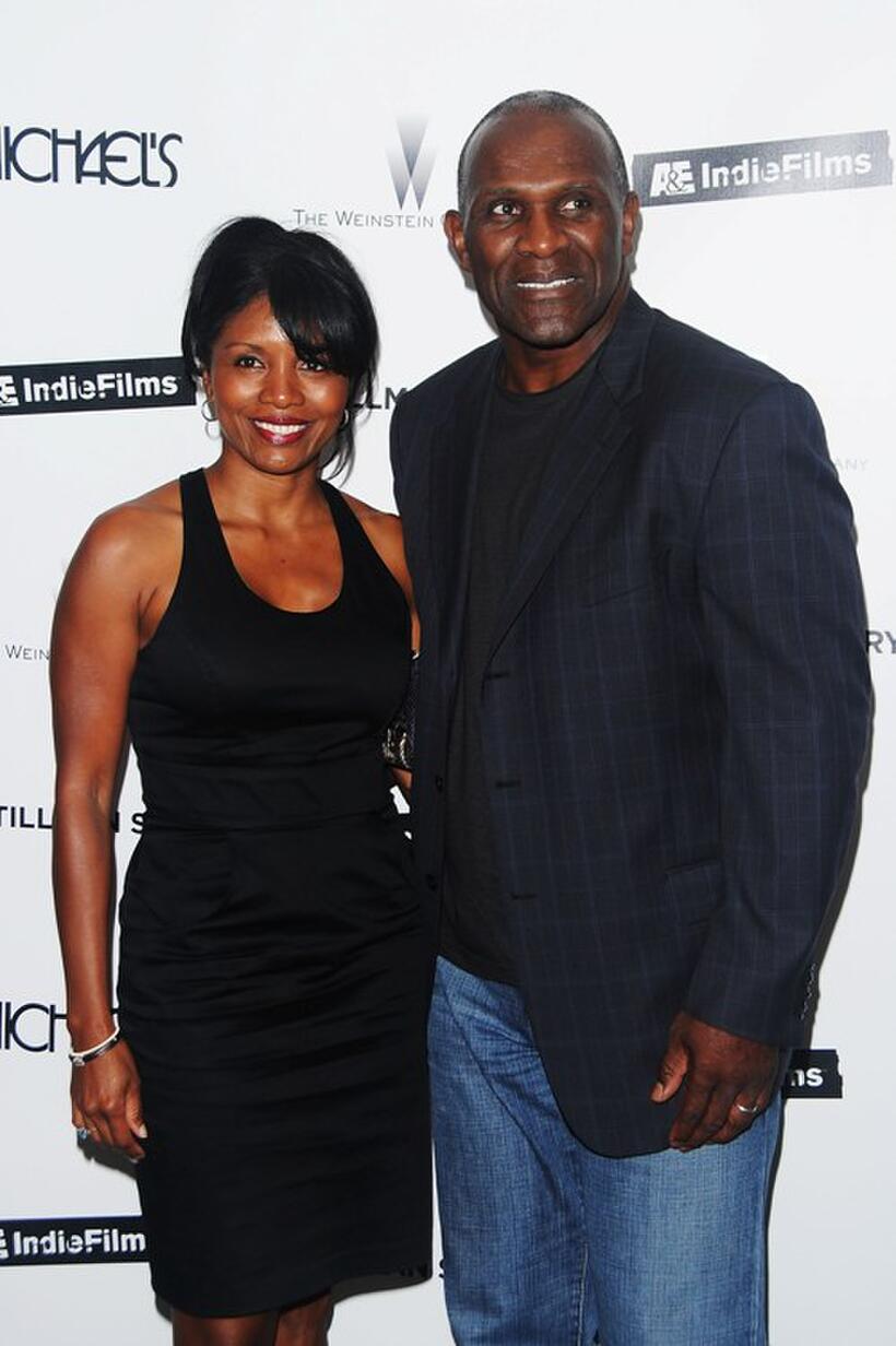 Marybelle Carson and Harry Carson at the New York premiere of "The Tillman Story."