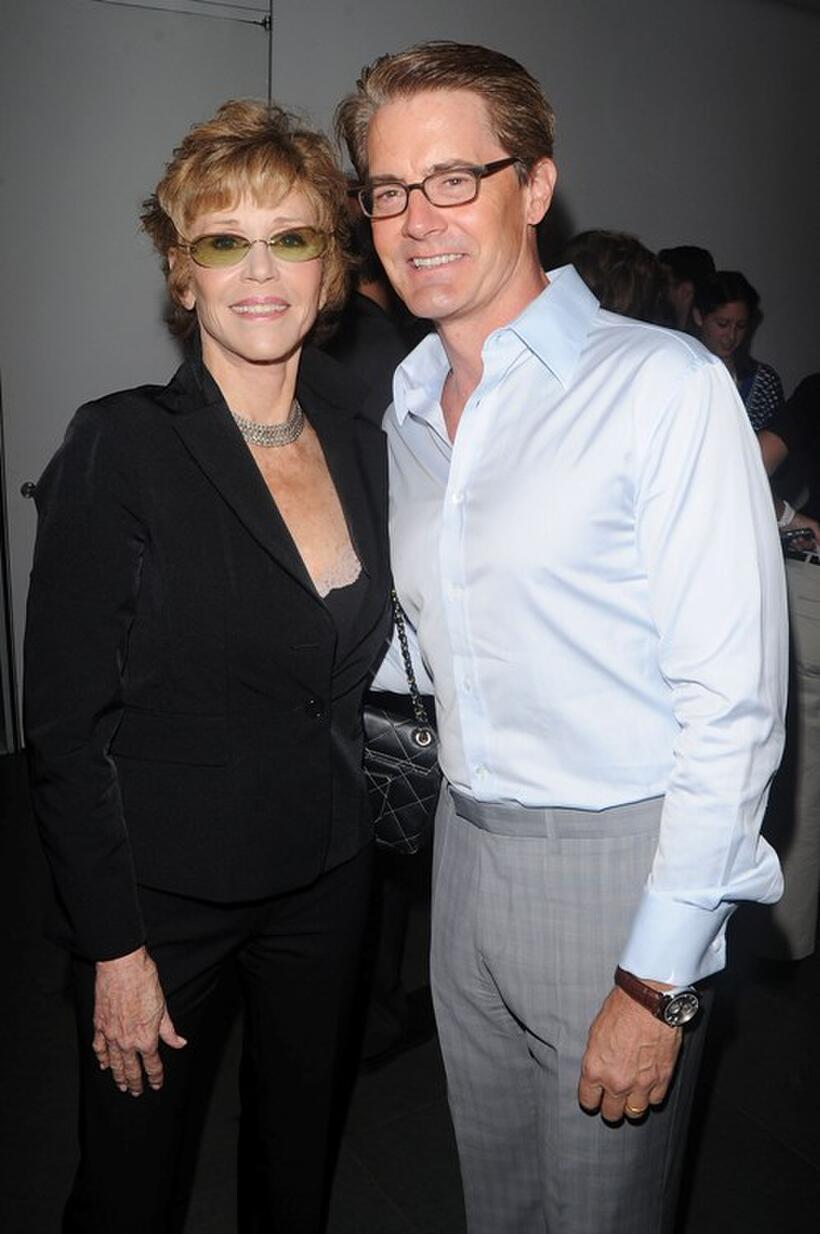 Jane Fonda and Kyle Maclachlan at the New York premiere of "The Tillman Story."