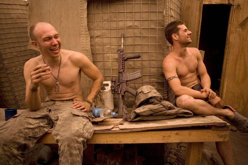 Misha Pemble-Belkin and Ross Murphy in "Restrepo."