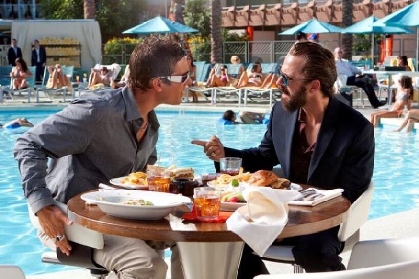 Gabriel Macht as Buck Dolby and Giovanni Ribisi as Wayne Beering in "Middle Men."