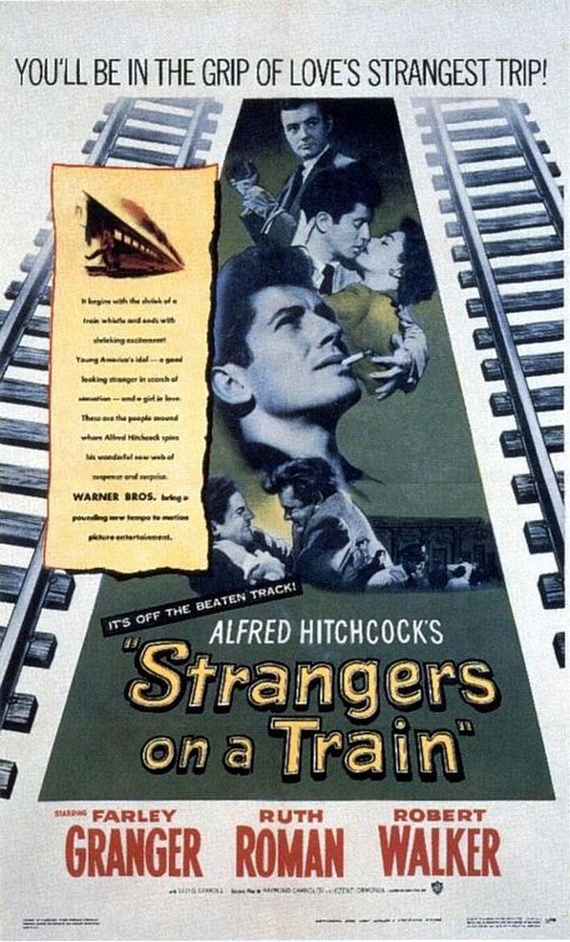 Poster art for "Strangers on a Train."