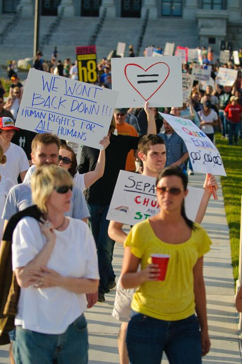 A scene from "8: The Mormon Proposition."