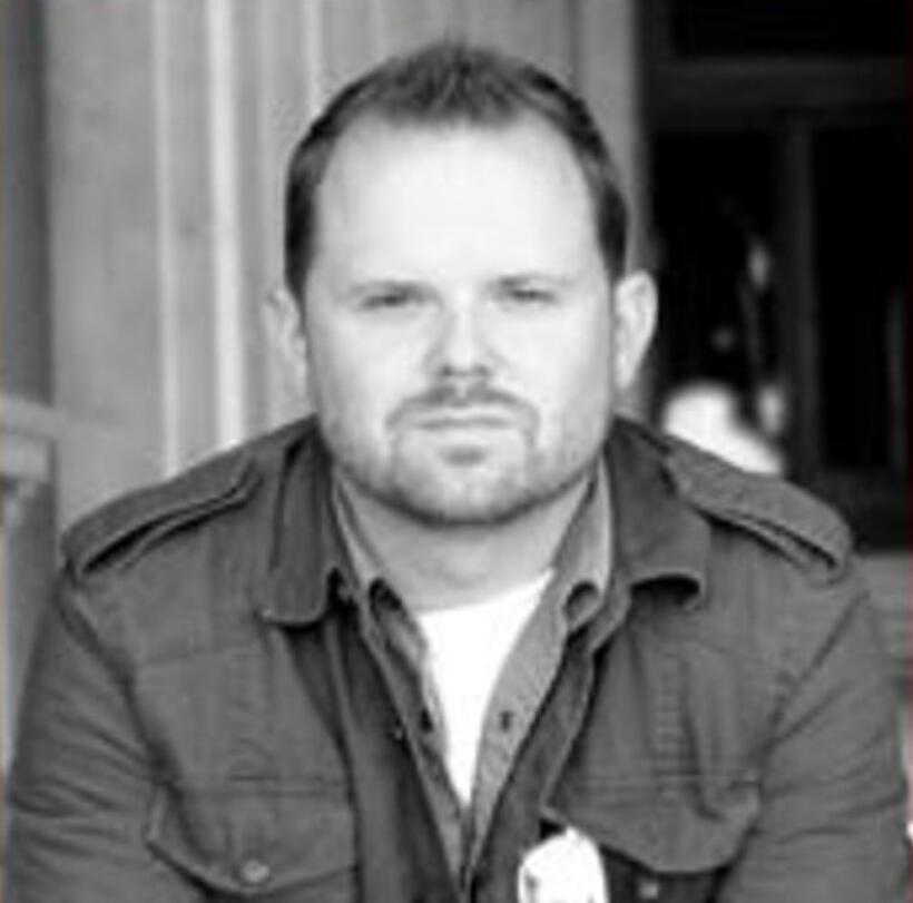 Producer Chris Volz on the set of "8: The Mormon Proposition."