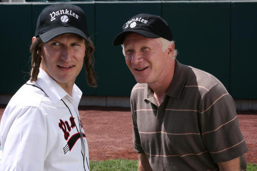 Michael Buster as Elliot and Don Most as Frankie Dubs in "The Yankles."