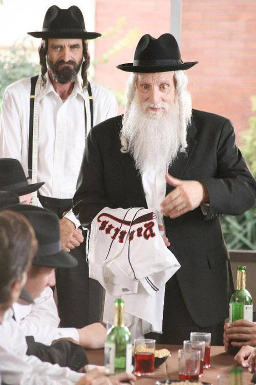Ray Kelleher as Mendel and Jesse Bennett as The Rebbe in "The Yankles."