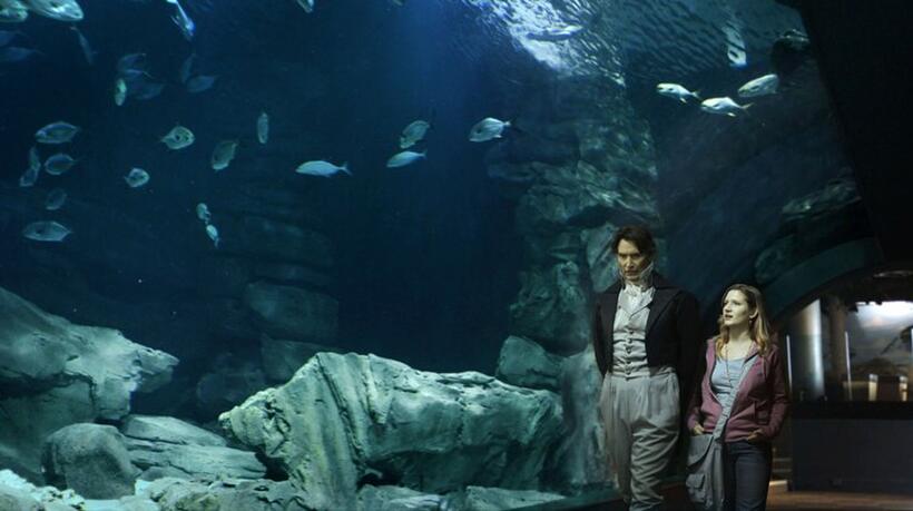 Richard Rider as Georges Cuvier and Chloe Hollings as Julie in "Sea Rex: Journey to a Prehistoric World."