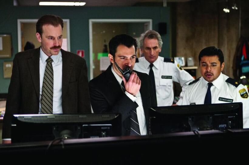 Josh Peace, Chris Messina, Matt Craven and Jacob Vargas in "Devil."