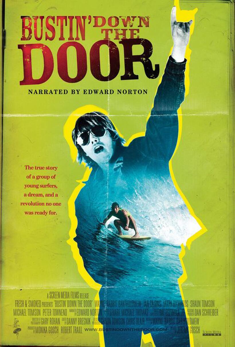 Poster art for "Bustin' Down the Door."