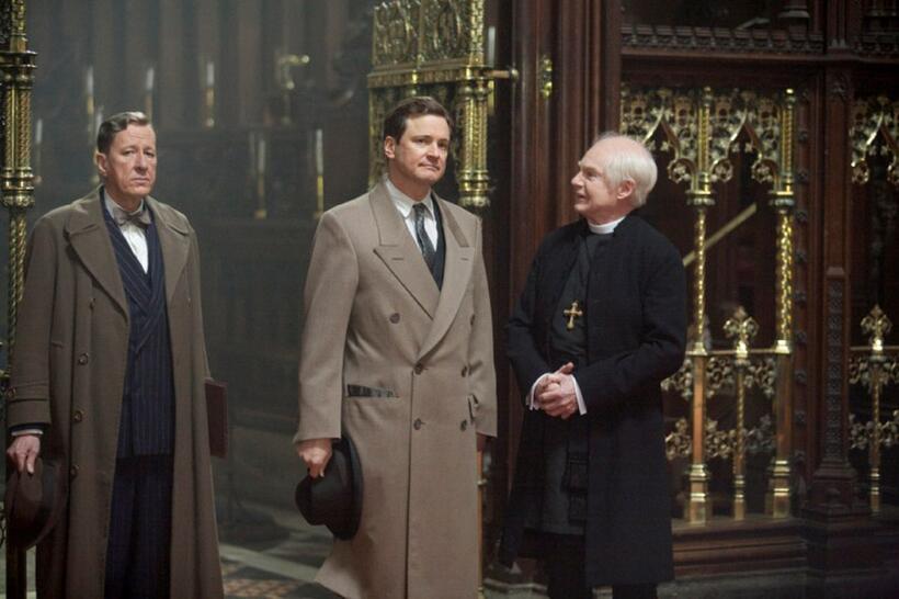 Geoffrey Rush and Colin Firth Carter in "The King's Speech."