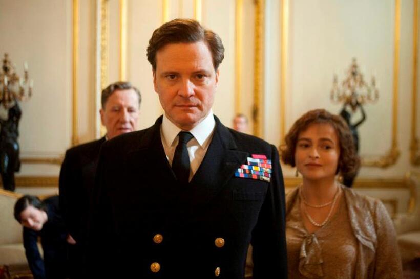 Geoffrey Rush, Colin Firth and Helena Bonham Carter in "The King's Speech."