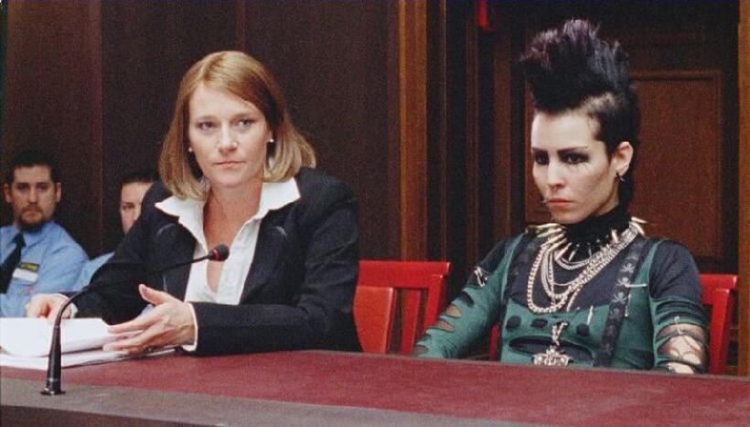 Annika Hallin as Annika Giannini and Noomi Rapace as Lisbeth Salander in "The Girl Who Kicked the Hornet's Nest."