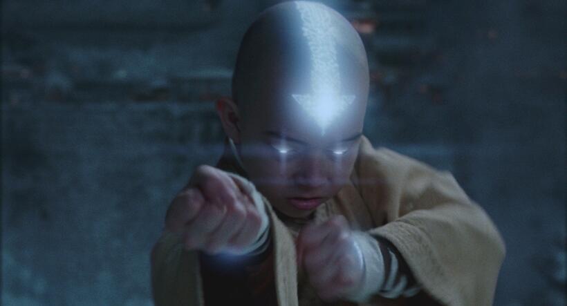 Noah Ringer as Aang in "The Last Airbender."
