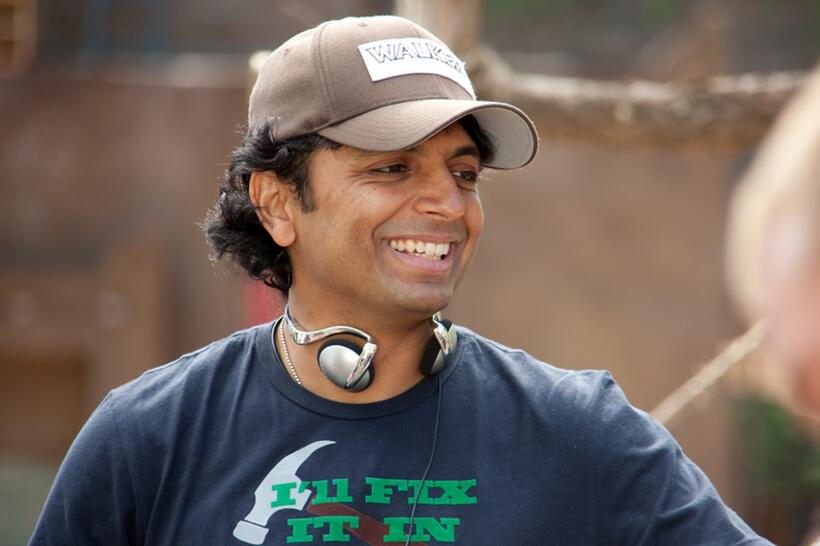 Writer/producer/director M. Night Shyamalan on the set of "The Last Airbender."