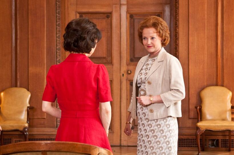 Sally Hawkins as Rita and Miranda Richardson as Barbara Castle in "Made in Dagenham."