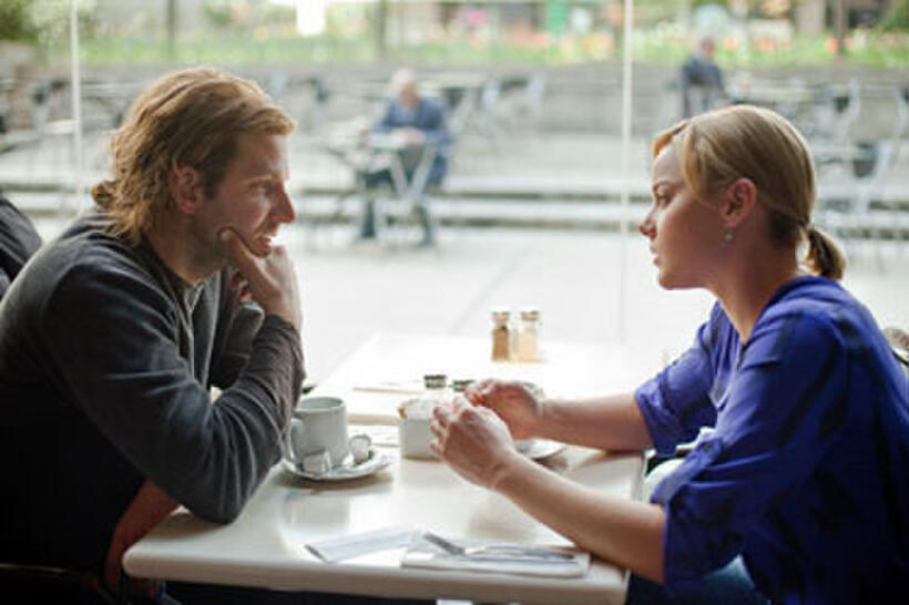 Bradley Cooper as Eddie Morra and Abbie Cornish as Lindy in "Limitless."