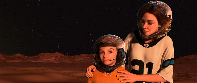 Milo and Milo's Mom in "Mars Needs Moms."