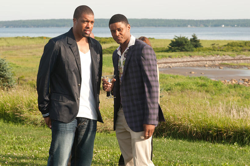 DeRay Davis as Malcolm and Pooch Hall as Ricky in "Jumping the Broom."