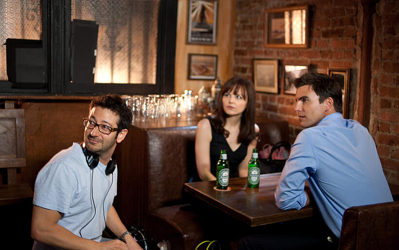 Director Luke Greenfield, Ginnifer Goodwin and Colin Egglesfield on the set of "Something Borrowed."