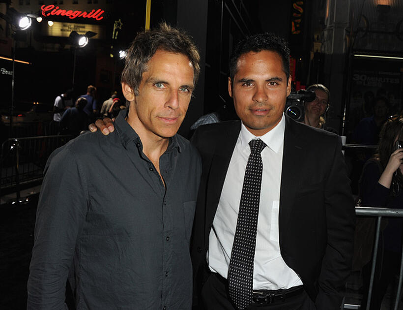 Producer Ben Stiller and Michael Pena at the California premiere of "30 Minutes Or Less."