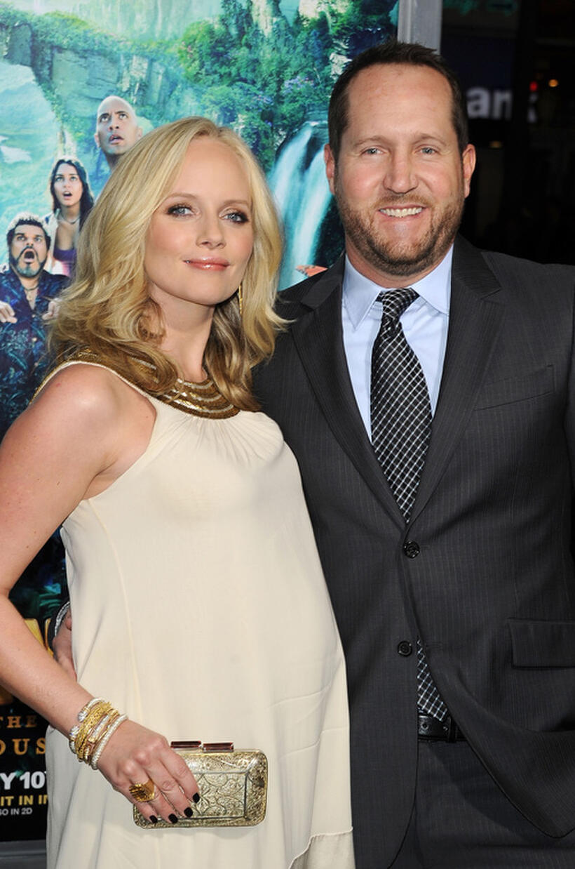 Marley Shelton and producer Beau Flynn at the California premiere of "Journey 2: The Mysterious Island."