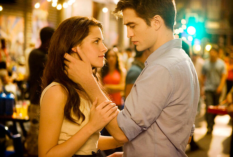 Kristen Stewart as Bella Swan and Robert Pattinson as Edward Cullen in "The Twilight Saga: Breaking Dawn - Part 1."
