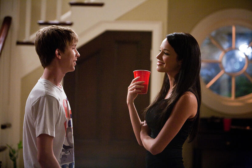 Thomas Mann as Thomas and Alexis Knapp as Alexis in "Project X."
