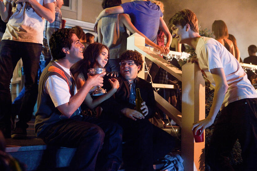 Oliver Cooper as Costa, Nichole O' Connor as Nichole, Jonathan Daniel Brown as JB and Thomas Mann as Thomas in "Project X."