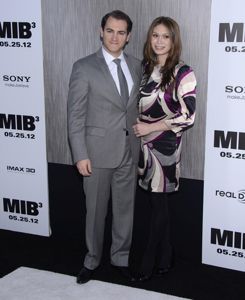 Michael Stuhlbarg and Guest at the New York premiere of "Men in Black III."