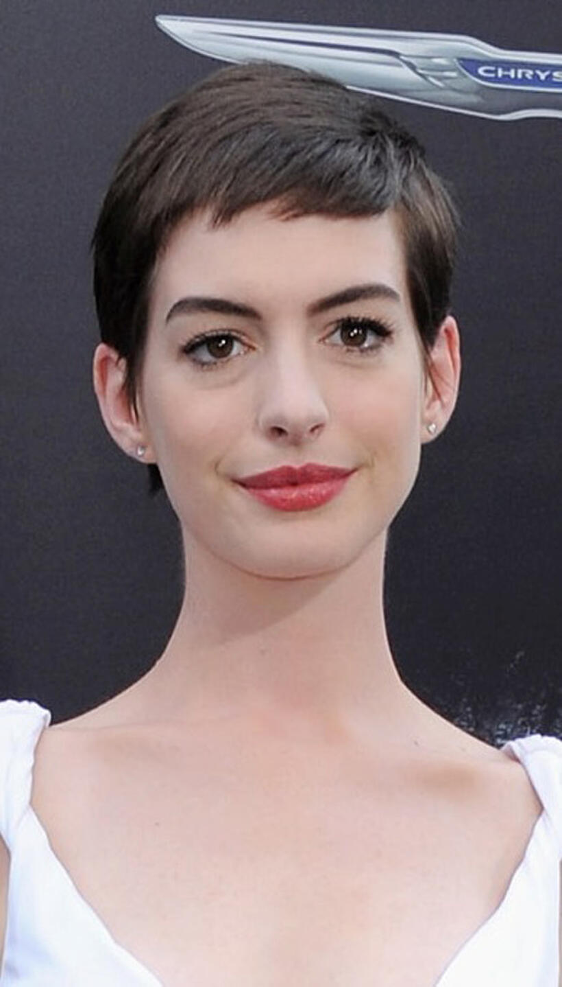 Anne Hathaway at the New York premiere of "The Dark Knight Rises."
