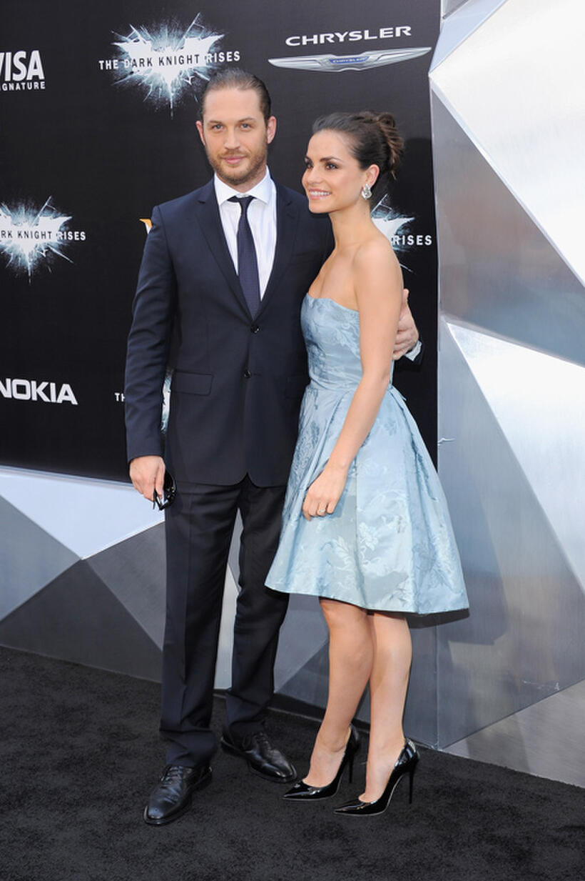 Tom Hardy and Charlotte Riley at the New York premiere of "The Dark Knight Rises."