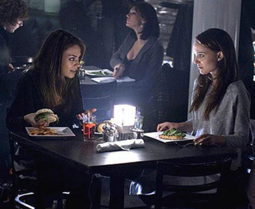 Mila Kunis as Lilly and Natalie Portman as Nina in "Black Swan."