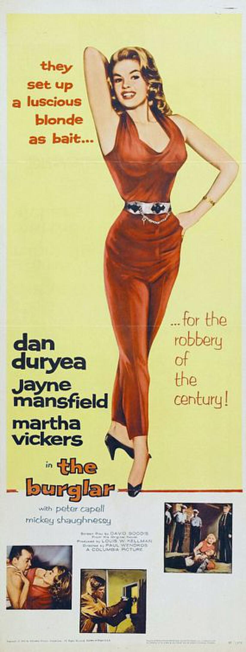 Poster art for "The Burglar."