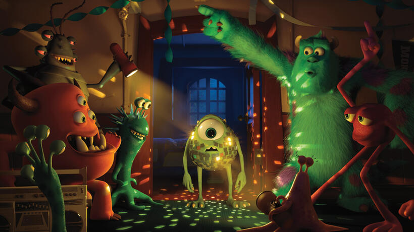 Mike and Sulley in "Monsters University."