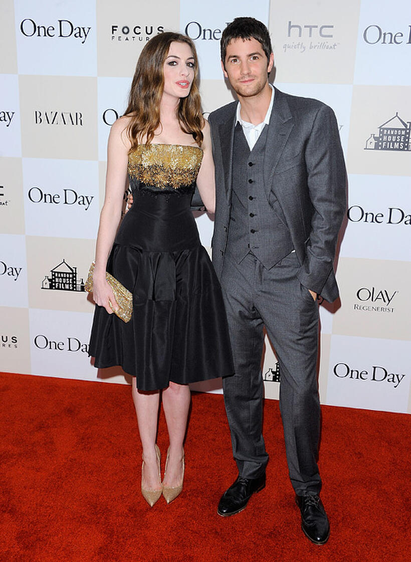 Anne Hathaway and Jim Sturgess at the New York premiere of "One Day."
