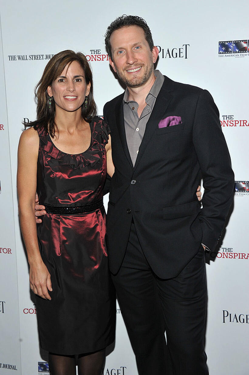Producer Brian Falk and Guest at the New York premiere of "The Conspirator."
