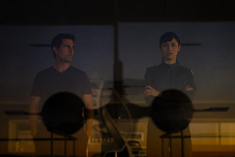 Tom Cruise and Olga Kurylenko in "Oblivion."