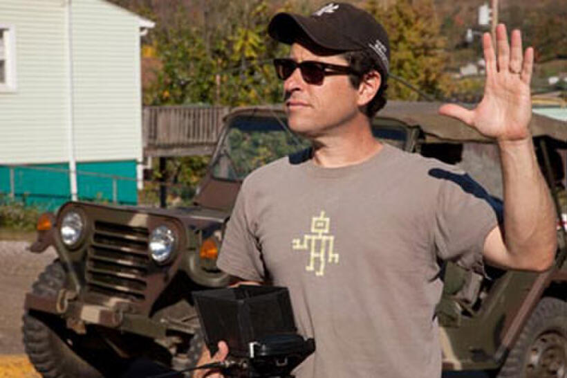Director J.J. Abrams on the set of "Super 8."